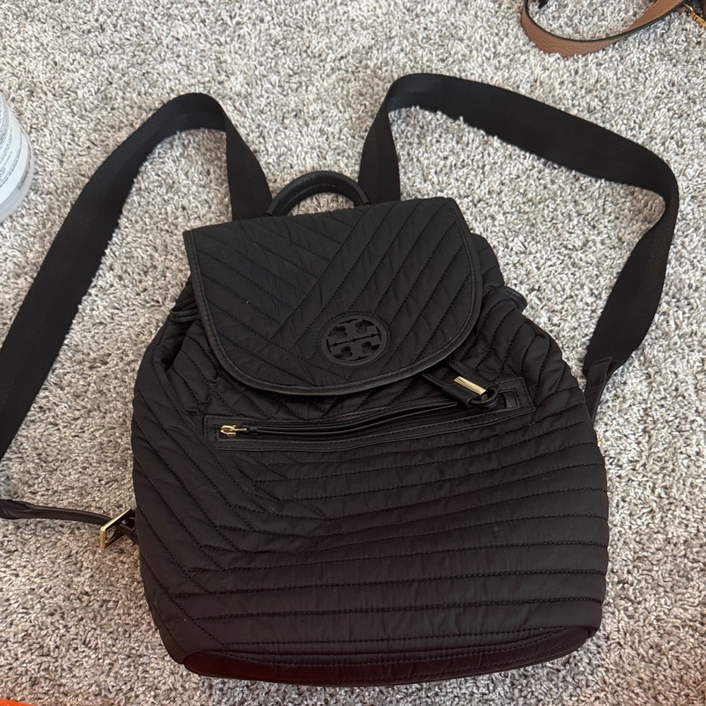 Black Quilted backpack Tory Burch
